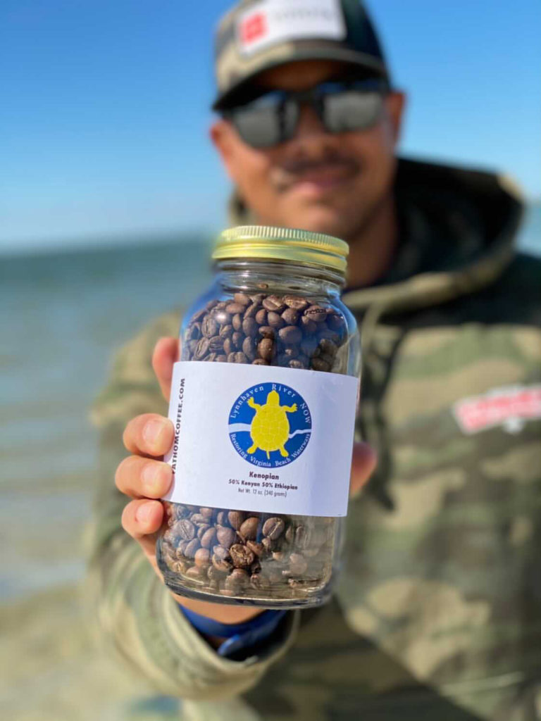 Fathom coffee in a reusable mason jar