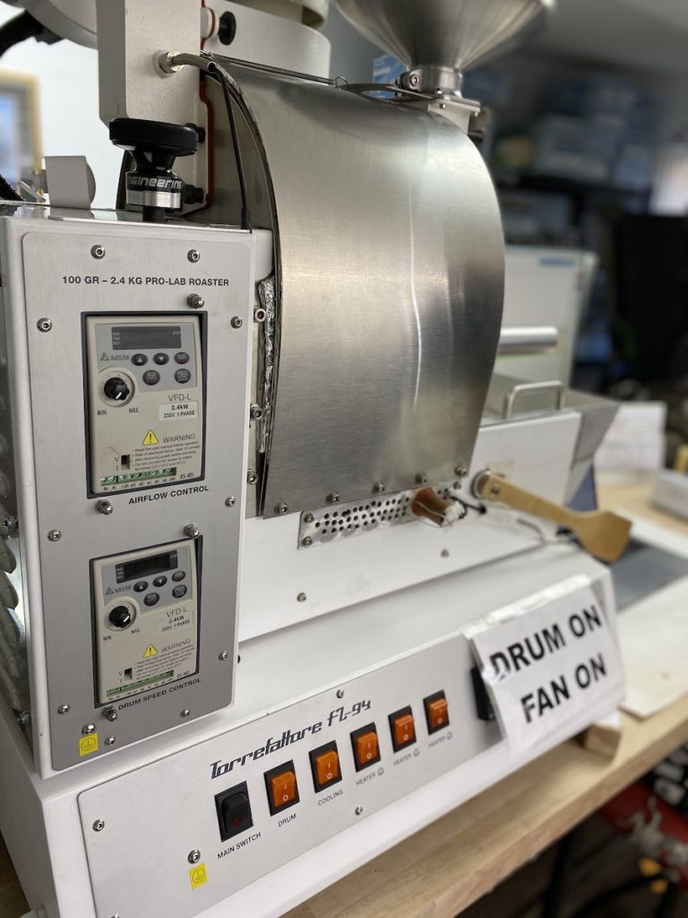 Fathom Coffee precision nano roaster in operation